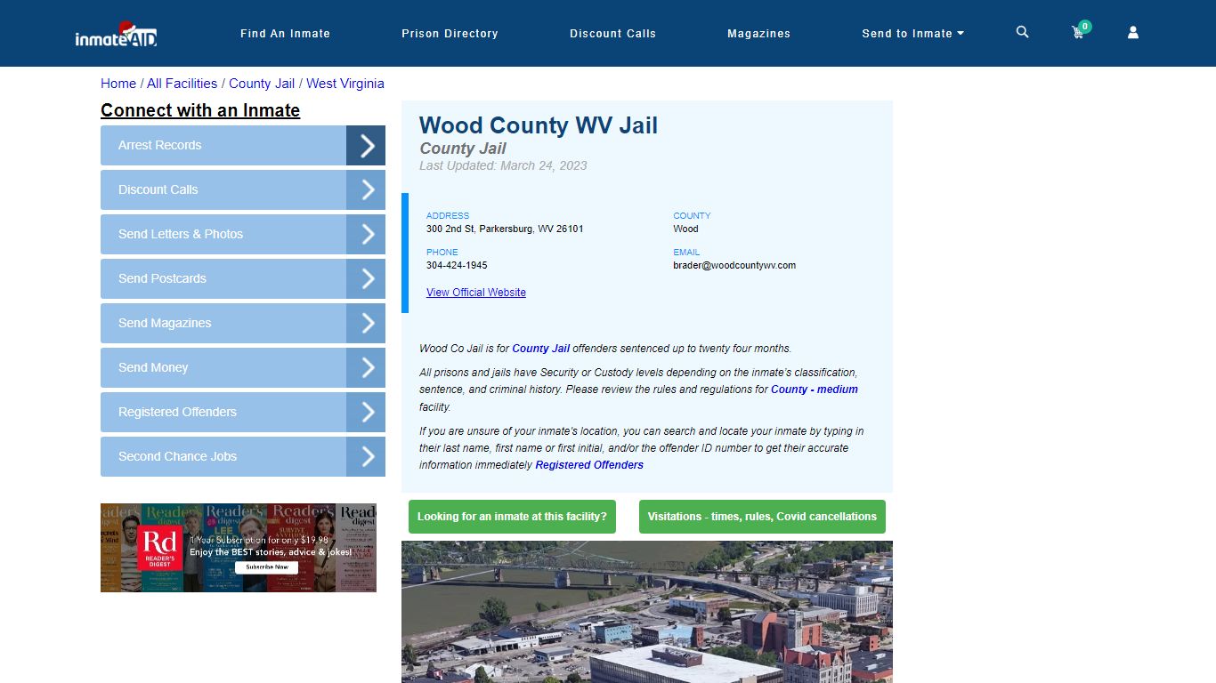 Wood County WV Jail - Inmate Locator - Parkersburg, WV