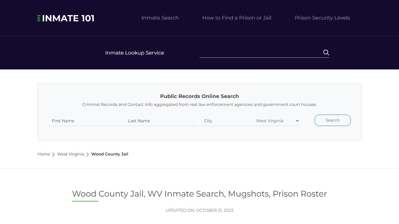 Wood County Jail, WV Inmate Search, Mugshots, Prison Roster
